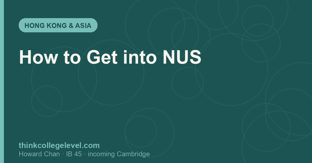 How to Get into NUS